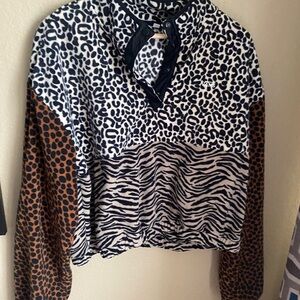 Leopard and Zebra Print Women's Top
